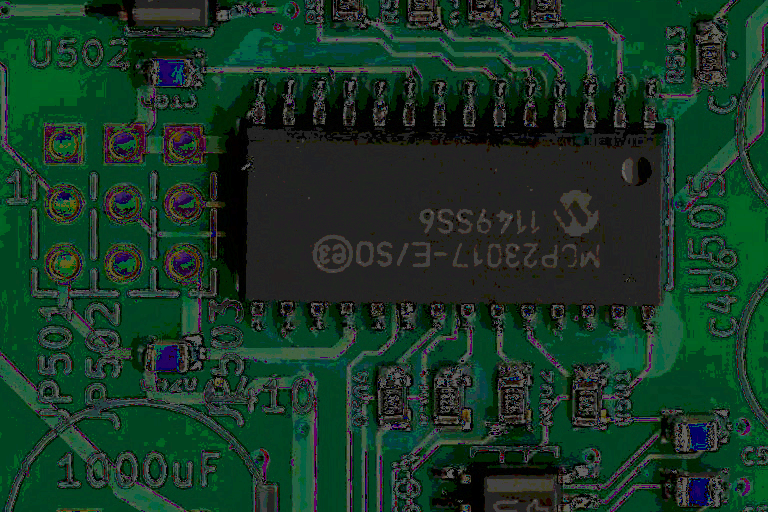 Bitwise logical and of the printed circuit board image and the
constant 100.