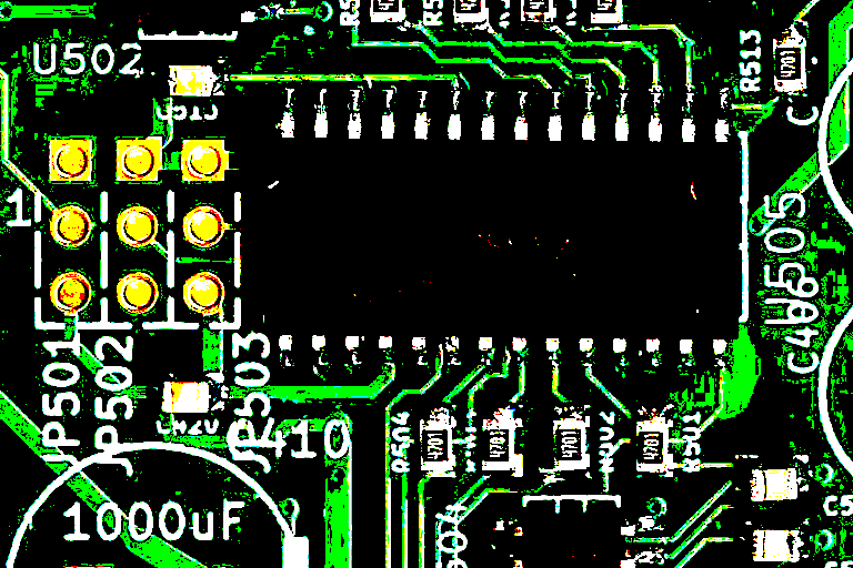Comparison (bigger) of the printed circuit board image and the
constant 100.